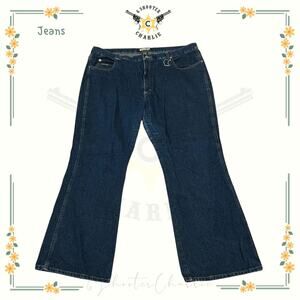 NWOT Women's Tractor Brand Flare Leg Jeans High Rise Size 20 Dark Wash